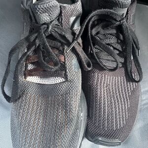 Adidas Black Sneakers with Knit Mesh Upper